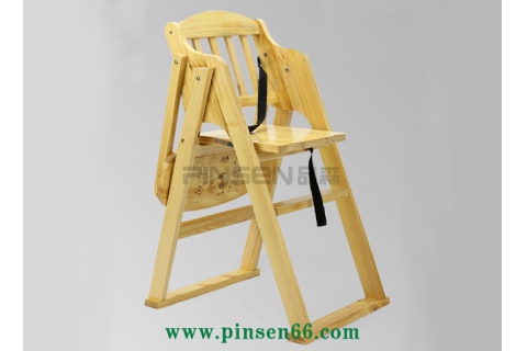實(shí)木簡約折疊兒童BB餐椅